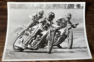 ERIK GUNDERSEN & CHRIS MORTON 7 x 5" SPEEDWAY PHOTO