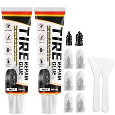 Tire Repair Glue Kit with 5mm 7mm Plugs for Cars, Bikes, Trucks, and