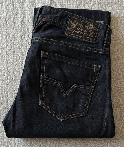 Men’s Dark Blue Wash Jeans Diesel Larkee Straight, Preowned W29 L32