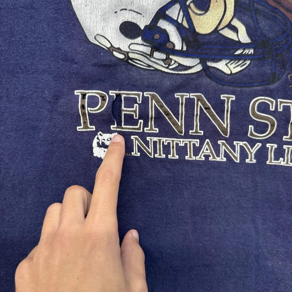 Vtg 90s Penn State Rose Bowl T Shirt Size XL 95 Nittany Lions College Football - Image 3 of 4