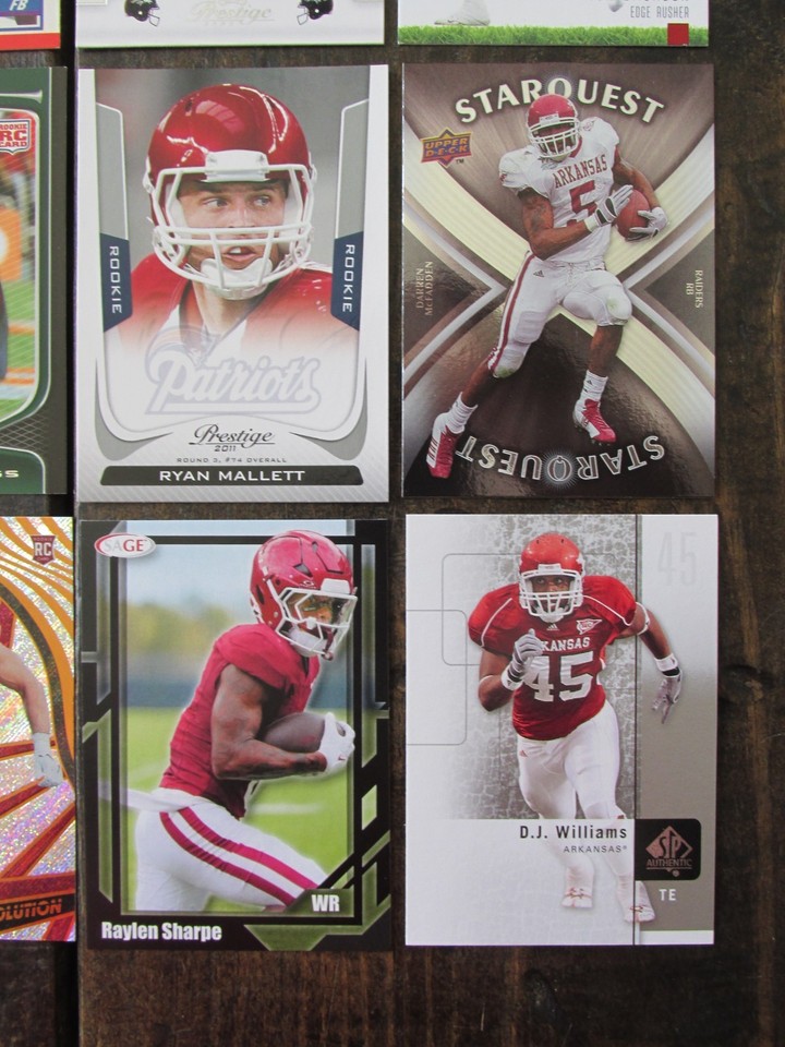 ARKANSAS COLLEGE FOOTBALL CARDS LOT OF 20 Different Razorbacks Peyton ...