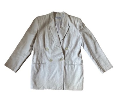 Vtg Amanda Smith  Pure Linen Women Business Work Blazer 16 Classic EUC. 00003