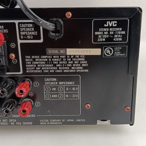 Vintage JVC RX-778VBK Stereo Receiver. Tested Working. No Remote. - Picture 13 of 24