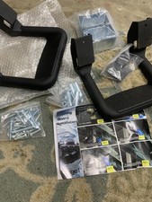 Universal Side Step For Pickups And Trucks Aluminum Black Coated Set Of 2