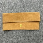 Mark And Graham Suede Leather Clutch Pouch Magnetic Clutch Bag Monogram K