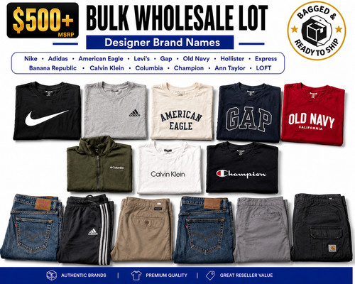 $500+ Bulk Wholesale Lot Mostly Women's Clothing - Designer Brands Only
