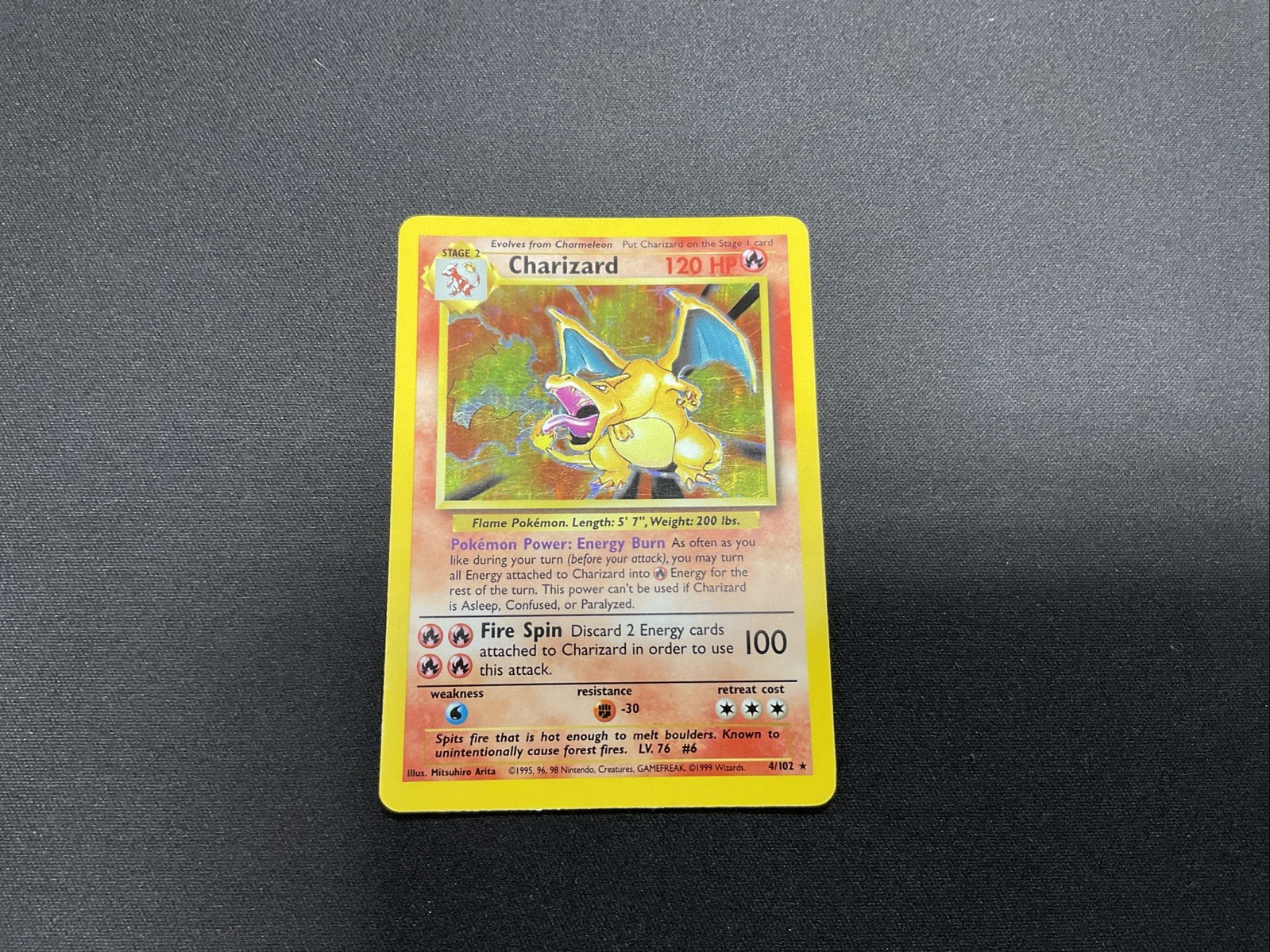 Charizard 4/102 Base Set Holo Unlimited 1999 LP