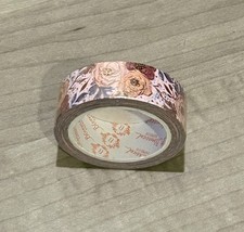 New Bloomsical Pink Orange  Red Flowers washi tape 15 mm roll Floral
