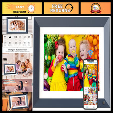 10.1" WiFi Digital Picture Frame - 16GB Smart IPS Touch Screen, Auto-Rotate, Sli