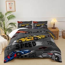Race Car Full Comforter Set for Boys  Race Car Full Bedding Sets for Boys  Hot ...