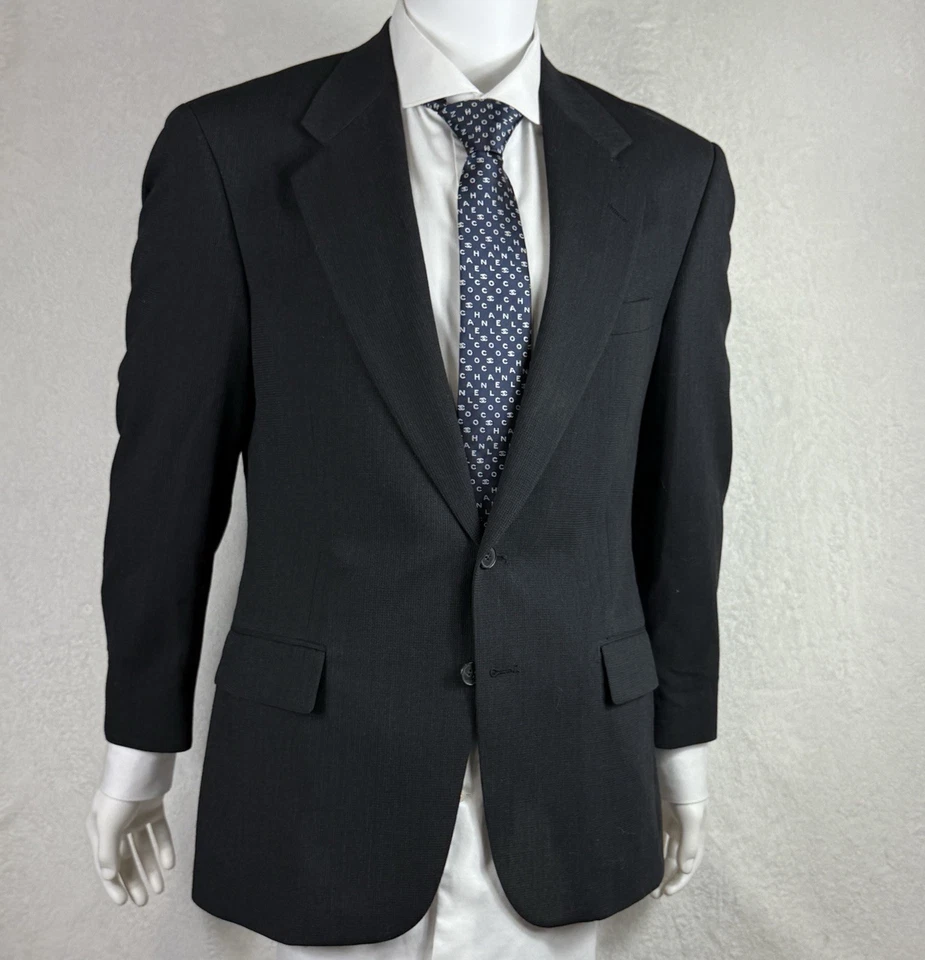 Abrigo Deportivo Hombre Neiman Marcus Gris Lana Talla 40 Usado en Excelente Condición Foto 2 de 4