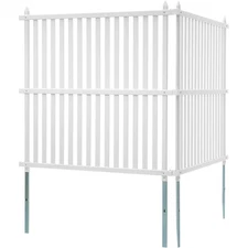 48x48in Vinyl Fence Panels 2-Pack & Trash Can Screen & Pool Enclosure