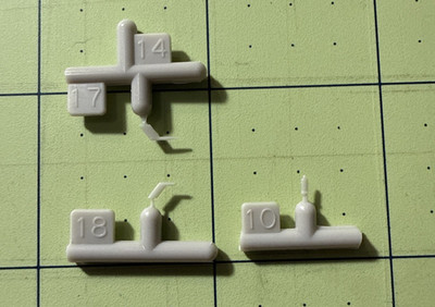 Hasegawa PT46 F-14A Tomcat Kitbash Parts Sprue H Pitot/Sensor Set