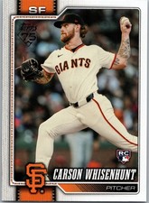 2026 Topps Carson Whisenhunt Rookie Card RC #184 Giants