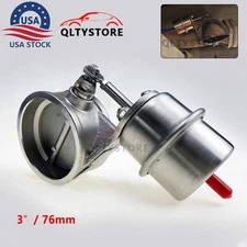 3"/76mm Exhaust Control Valve Vacuum Actuator Closed Style Downpipe Steel