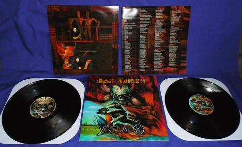 Rare 1998 1st UK pressing Double Iron Maiden Vinyl albums Virtual XI 2 LP set