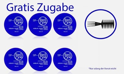 RedOne Aqua Hair Wax Full Force Blue 6er Pack 6x150ml Haarwachs Styling NEU