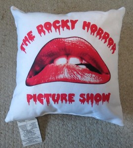 Rocky Horror Picture Show poster lips logo throw pillow 15x15 50th anniversary