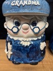 Set Of  Ask Grandma & Ask Grandpa Cookie Jars Enesco Japan No Chips — photo 6