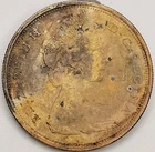 1965 Canada 50 Cents Silver Half Dollar Coin, Tarnished