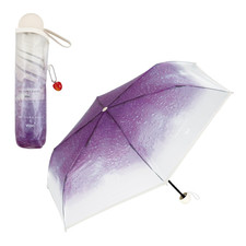Tabi suru Kissa  Wpc. Folding Vinyl Umbrella Purple Cream Soda Japan New
