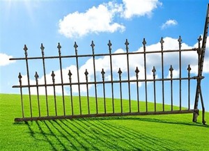 Wrought Iron Vintage Fence Panel (88.5x43) Architectural Salvage, Garden Art A30