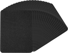20 Pack Fabric Repair Patches for Fabric Clothes, Black Iron-on Patch Repairing
