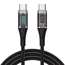 100W USB-C to USB-C Fast Charging Cable with LED Display 5A PD