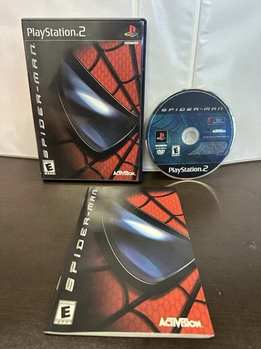 Spider-Man (Sony PlayStation 2 PS2, 2002) Black Label CIB Complete FREE SHIPPING