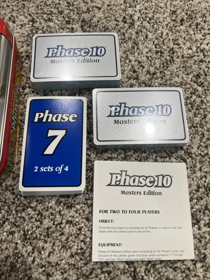 Phase 10 Masters Edition Board Game Cards Mostly Sealed Never Played - Image 3 of 4