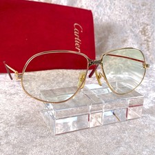 Vintage Cartier Eyeglasses Eyewear Panthere Gold Frame 59-14-140 with Case