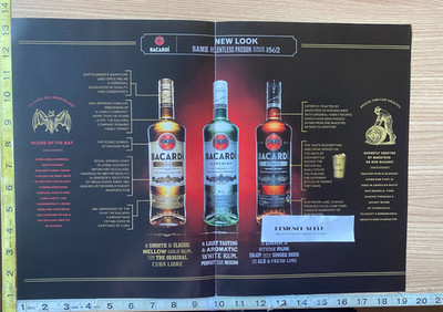Bacardi Rum 3 Bottle Scene 2 pg. Same Passion New Bottles Magazine Advertisement