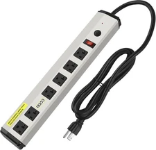 CCCEI Heavy Duty Power Strip Surge Protector 20 Amp, High Amp Industrial Shop Ga