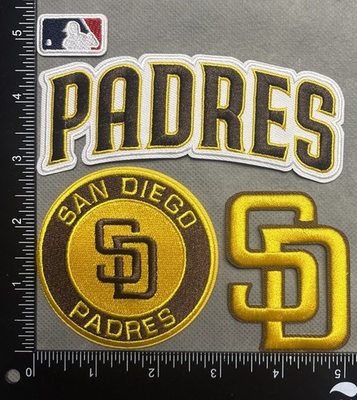 #ad SAN DIEGO PADRES LOT SET OF 4 MLB BASEBALL IRON ON PATCHES $9.74