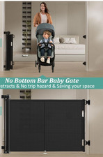 59 inch Retractable Baby Gates 34 inch Tall, Retractable Gate with Reinforced...