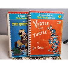 70s "Talk To Me" Fisher Price Vintage Children's Books, Dr Seuss & Mickey Mouse
