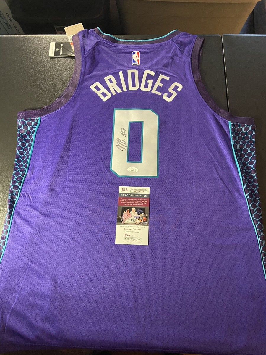 Miles Bridges Signed Autographed Nike Jersey Purple Charlotte