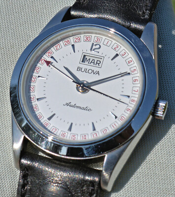 Seltene Bulova Day-Date Automatic Uhr 90er Jahre Top Zustand mit Box