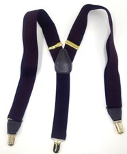  75 Club Room New Men'S Red Blue Stretch Braces Clip-End Adjustable Suspenders