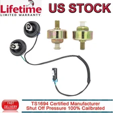 Knock Sensor w/ Harness Pair Kit Set for Chevy Silverado1500 GMC Sierra Cadillac