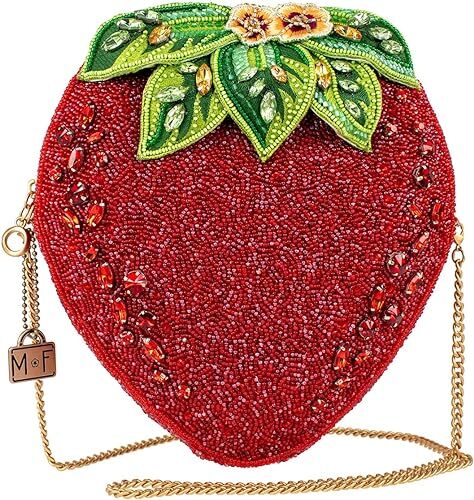 Mary Frances Berry Sweet Strawberry Beaded Crossbody Handbag - SBWCOM - Picture 2 of 7