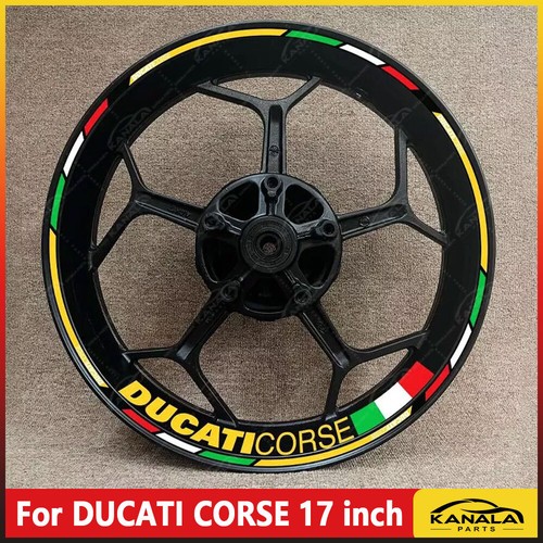 For DUCATI CORSE 17 inch Waterproof reflective wheel decals rim stickers stripes - Imagen 23 de 40