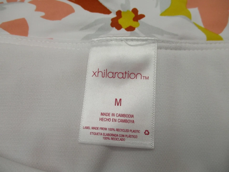 Xhilaration Talla M Mujer Rosa Floral Bikini Parte Inferior Traje de Baño 6H Foto 3 de 4