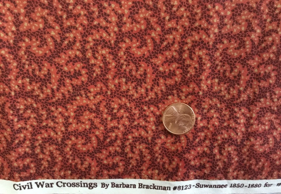 MODA CIVIL WAR Crossings by Barbara Brackman Suwannee 1850-1880 20.5” x 44” - Image 2 of 3