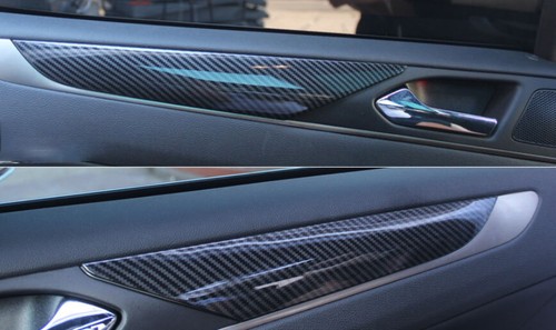 For Lincoln MKC 2015-2019 Carbon Fiber Style Interior Door Panel Cover Trim 4PCS - Picture 3 of 6