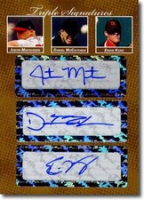JUSTIN MASTERSON * Daniel McCutchen * Eddie Kunz Autograph Rookie GOLD Auto #/10