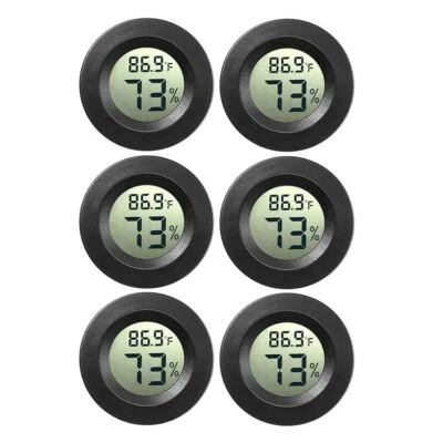 MARKENLOS 6x Igrometro Digitale Mini Termometro Umidità Temperatura Slim