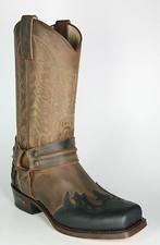 4980 Sendra Stivali Biker Strong Spr. Nero Tang Nero Braun