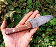Custom HandMade Camping Hunting Knife Hand Forged Damascus Steel blade 2896