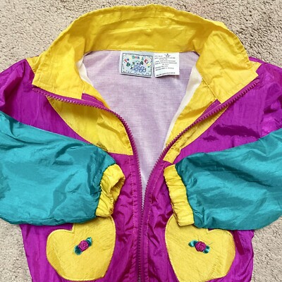 Vintage 80s 90s Retro Color Block Kids Windbreaker Jacket Vintage 80s 90s Retro Color Block Kids Windbreaker Jacket